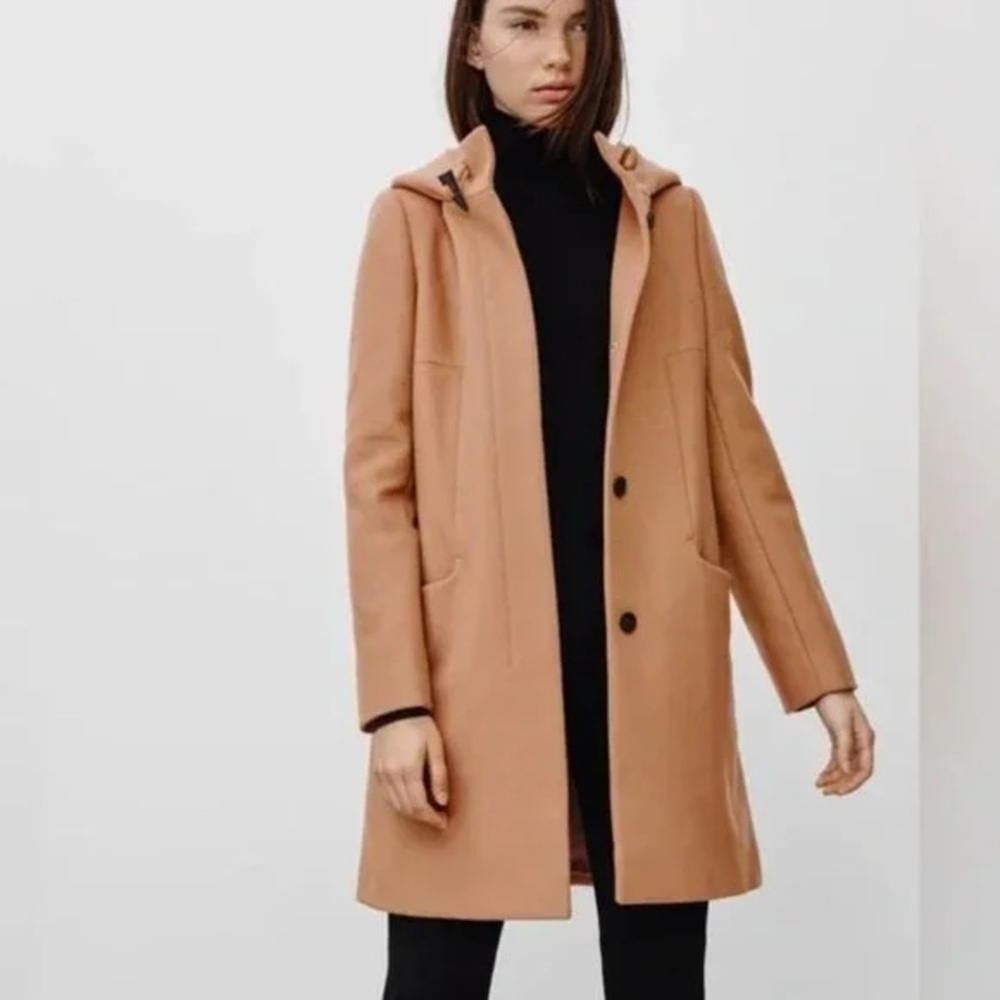 Aritzia Babaton Pearce Camel Wool Cashmere Coat NWOT